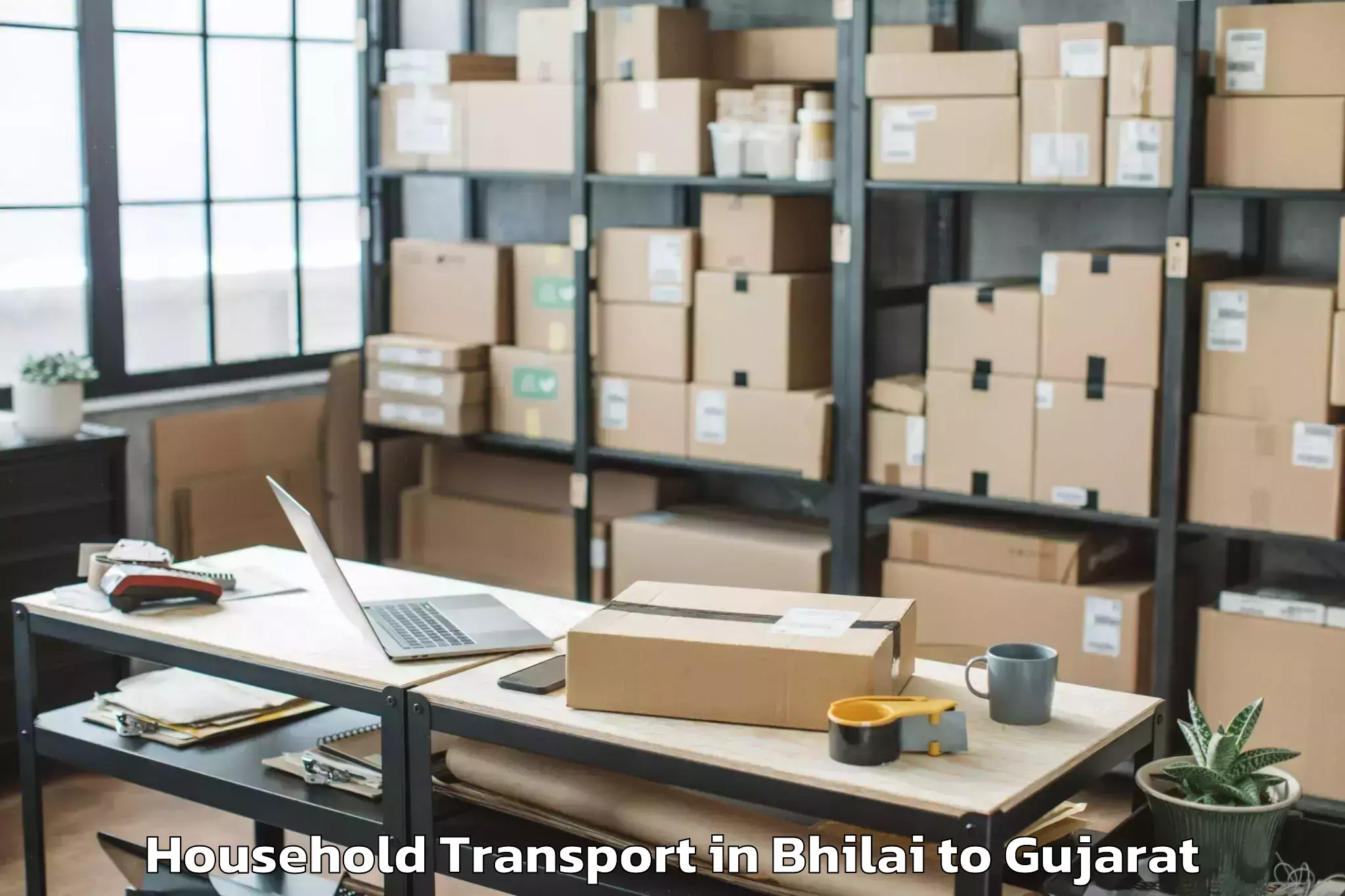 Top Bhilai to Bedi Household Transport Available